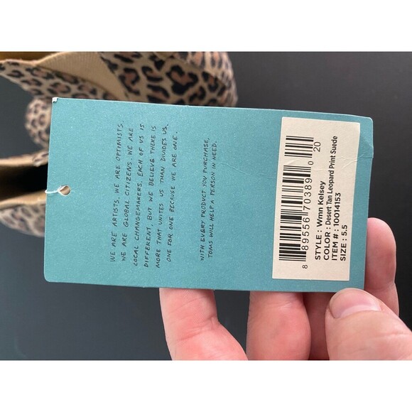 Toms Kelsey wedge heel leopard print boots - Picture 8 of 10